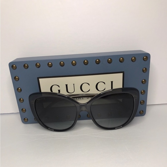 New - Gucci GG0789S-001 57 Sunglass WOMAN INJECTION Grey - Picture 9 of 15